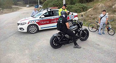 Kütahya'da jandarmadan motosiklet denetimi