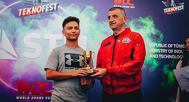 Kütahyalı milli sporcu Doruk Cengiz, Teknofest 2024'te ikincilik elde etti