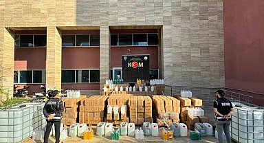 Manisa'da eş zamanlı kaçak içki operasyonu