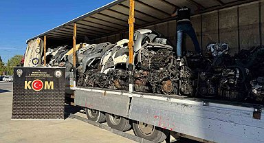 Manisa'da kaçakçılığa geçit yok; 152 adet motor ve şanzıman ele geçirildi