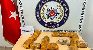 Mardin'de bir araçta 15 kilo 850 gram uyuşturucu madde bulundu