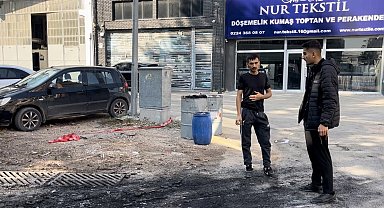 Mercedes marka elektrikli cip park halinde alev topuna döndü
