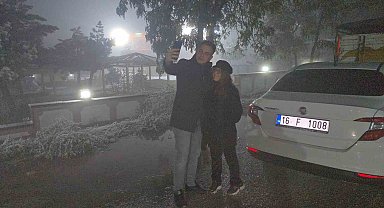 Mevsimin ilk karı düştü, Çamlıbel geçidi beyaza büründü