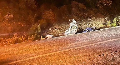 Motosiklet şarampole yuvarlandı: 1 ölü