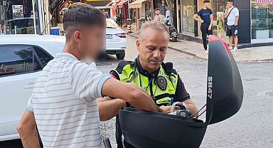 Motosikletin önünü kaldıran gence 2 bin 196 lira para cezası
