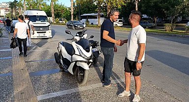 Motosikletleri karıştırıp başka motora binip gitti, polisin araması ile motosikleti geri getirdi