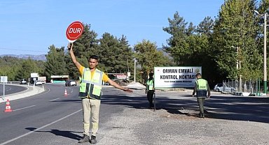Muğla Orman Bölge Müdürlüğü'nde 75 noktada orman emvali denetimi gerçekleştirildi