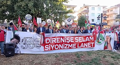 Muğla'da "Direnişin Simgesi Gazze" yürüyüşü gerçekleştirildi
