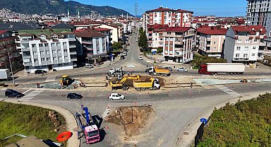 Ordu Büyükşehir Belediyesi'nden kavşak çalışması