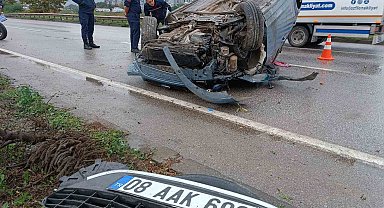 Otomobil takla attı: 4 yaralı