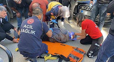 Otomobilin çarptığı yaya yaralandı