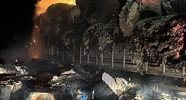 Pamuk yüklü tır alev aldı