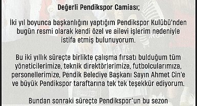 Pendikspor'da Başkan Mahmut Türkoğlu istifa etti