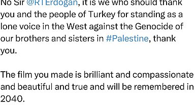 Pink Floyd'un solisti Waters'dan Cumhurbaşkanı Erdoğan'a "Filistin" teşekkürü