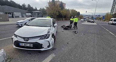 Polisevi Kavşağı'nda meydana gelen trafik kazasında 1 kişi yaralandı