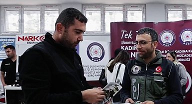 Polisten gençlere bilgilendirme