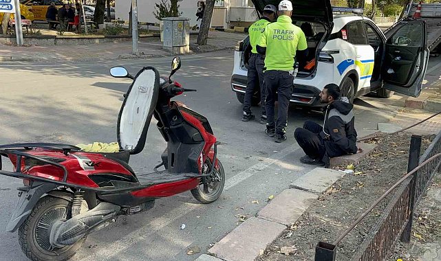 Polisten kaçan motosiklet sürücüsü kovalamaca sonucu yakalandı