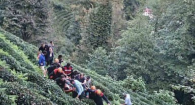 Rize'de araç uçuruma yuvarlandı: 1 ölü, 1 yaralı