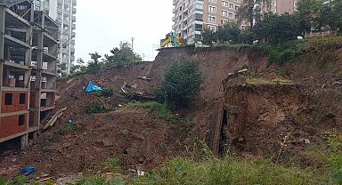 Rize'de heyelan