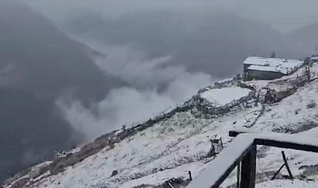 Rize'nin yaylaları beyaza büründü