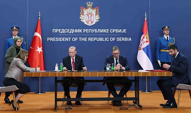 Şahin, Cumhurbaşkanı Erdoğan ile Sırbistan'da