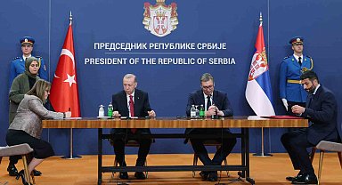 Şahin, Cumhurbaşkanı Erdoğan ile Sırbistan'da