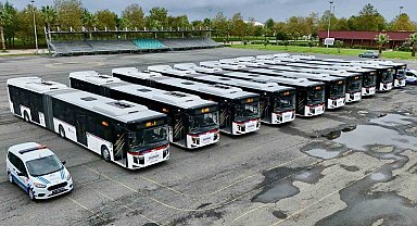 Samsun toplu taşıma filosuna 10 körüklü otobüs