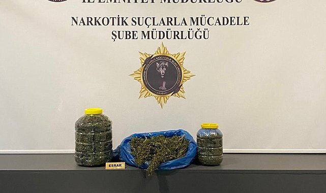 Samsun'da 6 kilo 700 gram esrar ele geçirildi