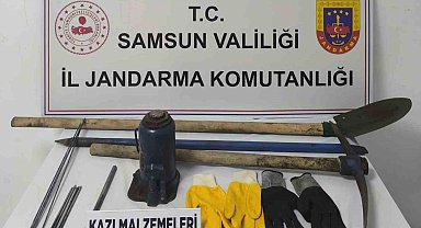 Samsun'da kaçak kazı yapan 3 kişi yakalandı