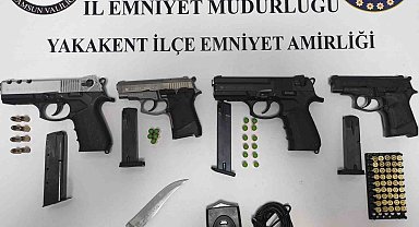 Samsun'da tabanca ve radar cihazı ele geçirildi