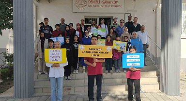 Sarayköy'ün genç liselilerinden farkındalık yürüyüşü