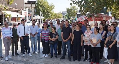Sarıgöl'de kadına yönelik şiddete hayır protestosu