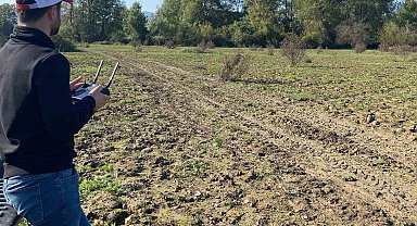 Selde hasar gören mera dron ile tohumlandı