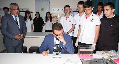 Serik'te hayırsever firmadan fen lisesine 3 laboratuvar