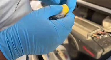 Ses sistemine gizlenmiş uyuşturucu ele geçirildi