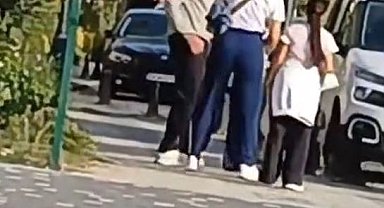 Silivri'de çocuğunun gözü önünde eşini darp etti: O anlar kamerada