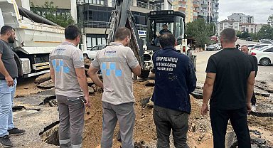 Sinop'ta ana isale hattındaki arıza gideriliyor