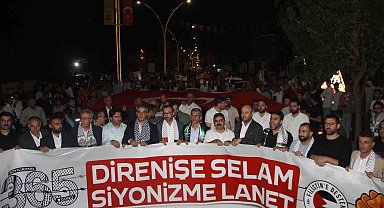 Şırnak'ta Gazze'ye destek gösterisi