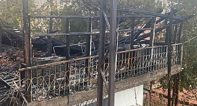 Sobada yemek yapmak isterken yangın çıktı