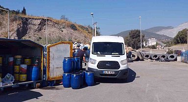 Söke Belediyesi'nin topladığı atık yağlar suların kirlenmesini önlüyor