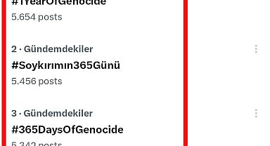Soykırımın birinci yılı etiketi, sosyal medyada dünya gündeminde