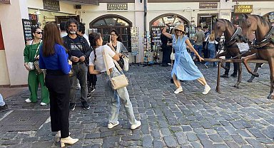 Tarihi Odunpazarı Evleri'nde hafta sonu yoğunluğu