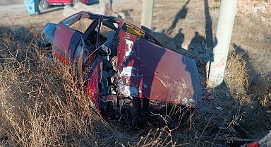 Tavşanlı'da otomobil takla attı: 1 yaralı