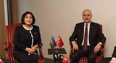 TBMM Başkanı Kurtulmuş, Azerbaycan Milli Meclis Başkanı Gafarova ile görüştü
