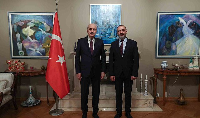 TBMM Başkanı Kurtulmuş, Dünya Ticaret Örgütü nezdinde Türkiye Daimi Temsilcisi Büyükelçi Acarsoy ile bir araya geldi