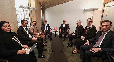 TBMM Başkanı Kurtulmuş, Umman Sultanlığı Şura Meclisi Başkanı Al Maawali ile bir araya geldi