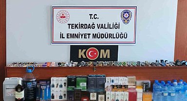 Tekirdağ'da eş zamanlı operasyon: Kaçak içki ve parfüm ele geçirildi