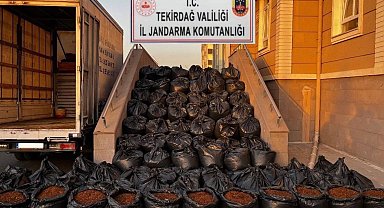 Tekirdağ'da tonlarca tütün ele geçirildi