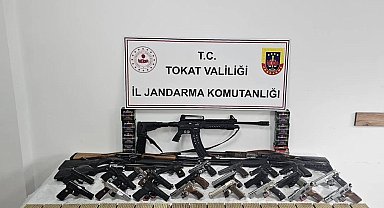 Tokat'ta huzur operasyonu, çok sayıda silah ele geçirildi