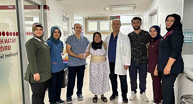 Topallayarak geldiği hastaneden yürüyerek çıktı